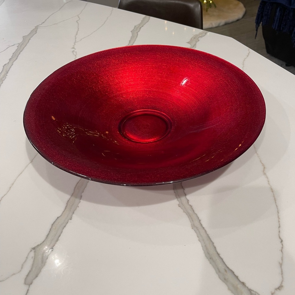 Red bowl decorative - Picture 2 of 6